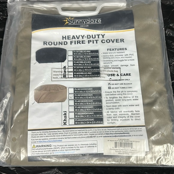 Heavy-Duty Round Fire Pit Cover - Picture 1 of 4